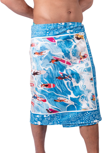 Surf Spirit Premium Beach Towel High Absorbency, Surf Themed Custom Design, Luxury Cotton Texture