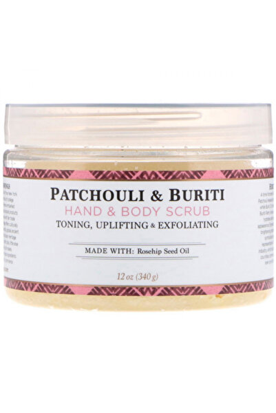 Nubian Heritage عبوة من ١٢ مقشر لليدين والجسم من نوبيان هيريتيج - باتشولي وبوريتي (٣٤٠ جرام)