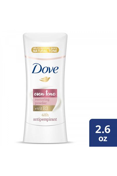 Dove عبوة من 12 مزيل عرق متساوي اللون - خشب الورد والبودرة (74 جرام)