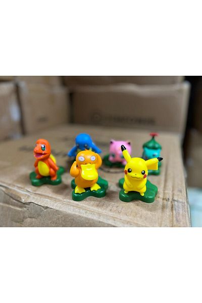 Ailenizin Oyuncakçısı Pokemon 12 Piece Large Size Meat Figure and Surprise Ball Toy Character Set