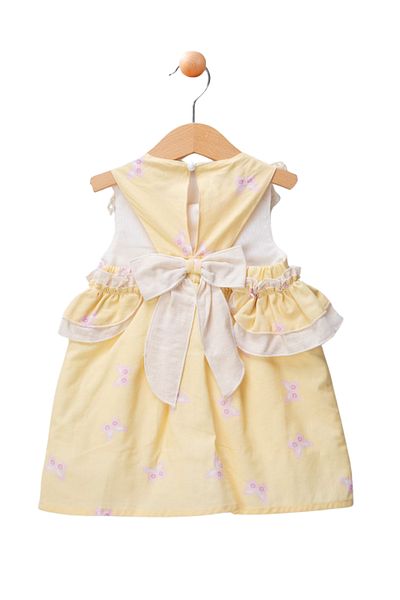 KALİNKA KİDS WEAR Baby Girls Summer Dress Ruffled Suspender Cotton Dress