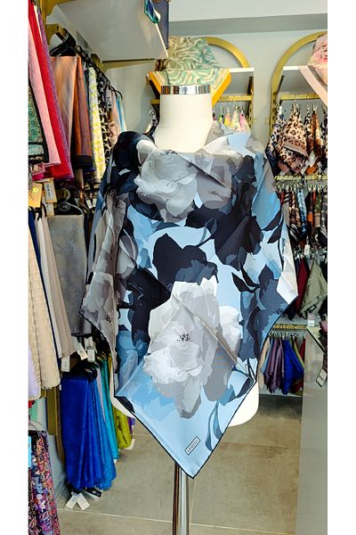 Armine Armine Twill Silk Scarf Floral Plain