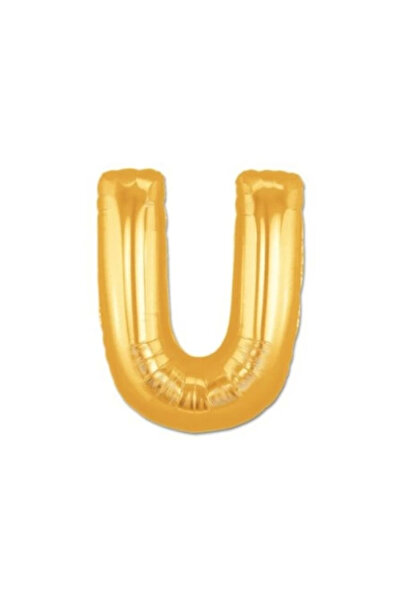 CT STONES Gold Foil Letter U Balloon 1 Meter