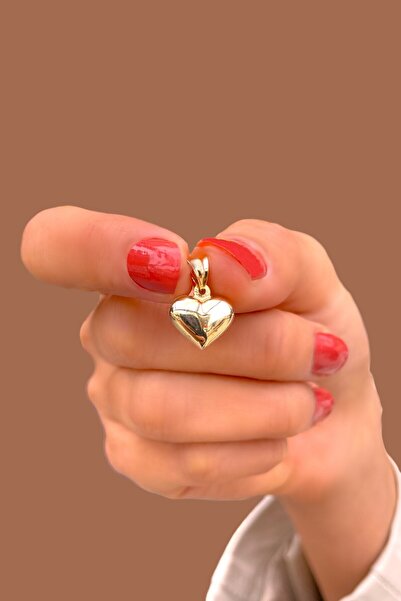 Altınaşkı Taşsız Kalp Altın Kolye Ucu