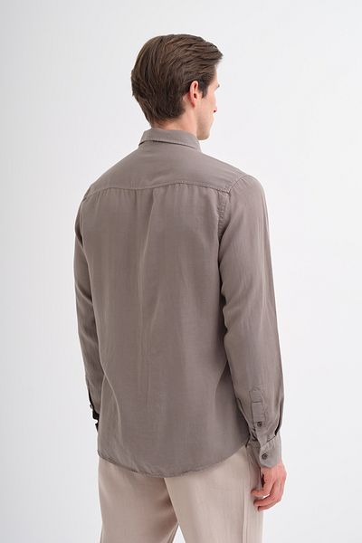 Cazador 25Yceed02061 Khaki Men's Long Sleeve Regular Fit Shirt