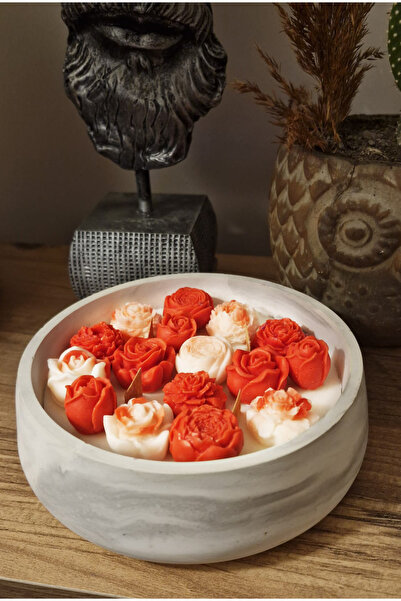 DİLAHOME Dekoratif Gül ve Şakayık Şekilli El Yapımı Aromaterapi Mum Seti – Kı...