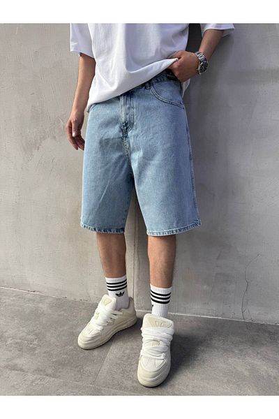 XPUPPETWEAR Vintage Orj Denim Color Φαρδύ τζιν σορτς