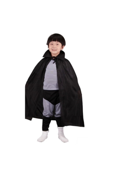 Generic Brand Black Color Children's Cape with Collar