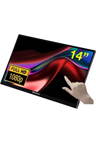 Verbatim PMT-14 14" 6 ms Full HD IPS 60 Hz Dokunmatik Taşınabilir Monitör