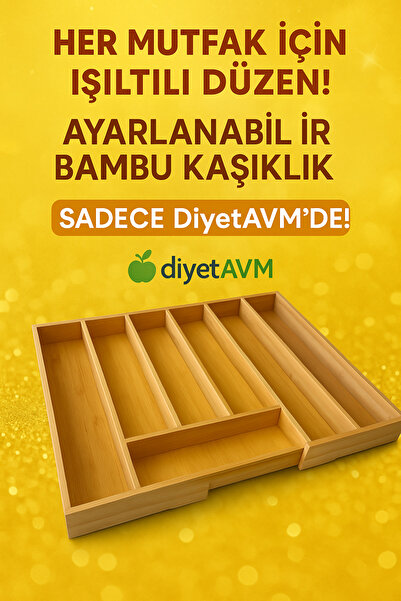 Diyet AVM Special Bamboo Adjustable Spoon Holder and Organizer