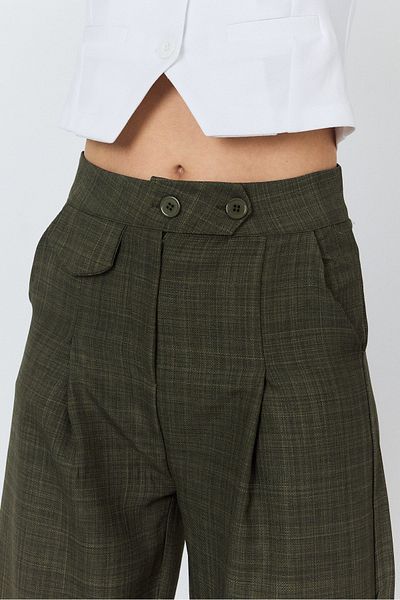 Brantu High Waist Linen Look Palazzo Trousers