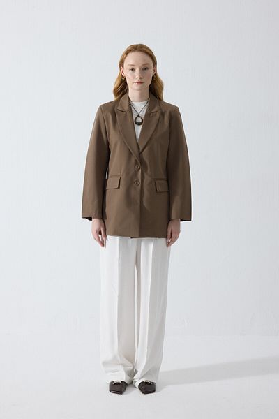 KUAD Stil de blazer de croitorie de culoare kaki