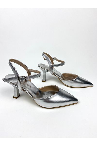 Gloriys Ayakkabı & Çanta Silver Skin 7 cm High-Heeled Shoes 01481