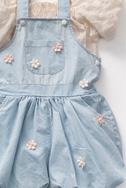 NoyNoy Baby Salopetli Kot Tulum ve Bluz