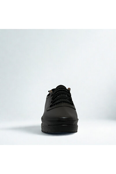 Flexter Дамски черни ортопедични обувки с подметка от синтетична кожа, с капси и връзки