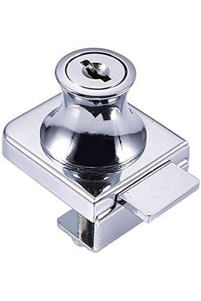CAILI Glass Door Lock, Cabinet Display Case Showcase Single Glass Door Locks for 5-8mm Glass Door No