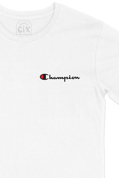 Cix Λευκό μπλουζάκι με στάμπα Champion Pocket Design