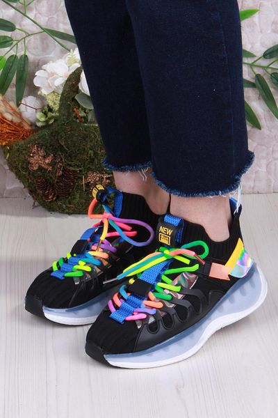 Guja Karsu Comfortable Flexible Special Design Colorful Laced Sneaker Women's Shoes