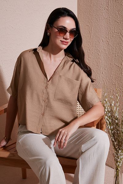 Lela Regular Fit Chest Pocket Short Sleeve Shirt Shirt 6779324
