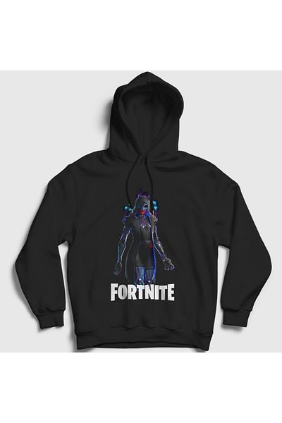 Presmono Unisex Μαύρο Felina Gaming Φούτερ με κουκούλα Fortnite 542601tt