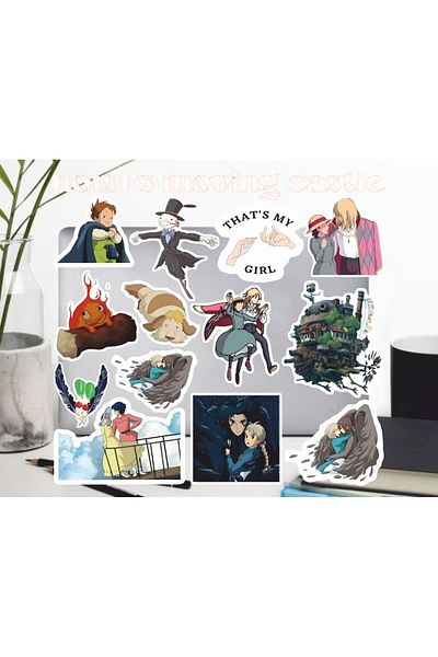 hediyenebak Howl's Moving Castle Series 2 Sticker Set |   Laptop Agenda Pc Tablet Phone Sticker Bullet Journal