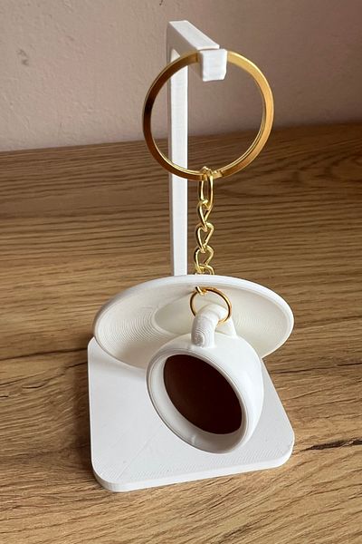 lina hobby Turkish Coffee Cup Keychain |   Mini Cup Keychain with Gold Chain