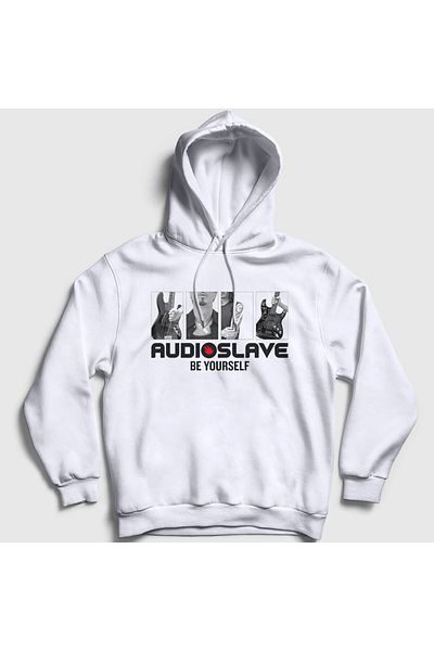 Presmono Unisex Λευκή Αφίσα Rock Audioslave Μπουφάν με Κουκούλα 544802tt