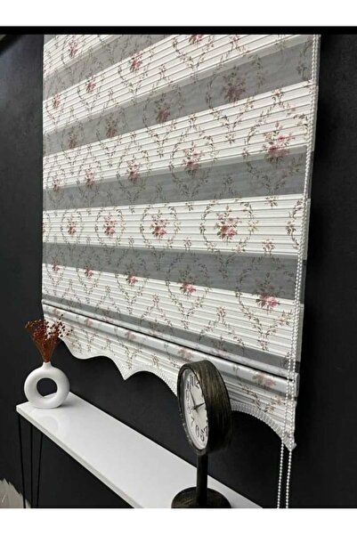 ömer ilhan zebra perde gül desenli gül baskılı zebra stor perde