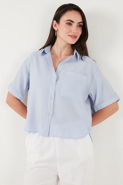 Lela Cămașă cu mânecă scurtă, cu buzunar la piept, cu formă regulată, CAMISA 6779324
