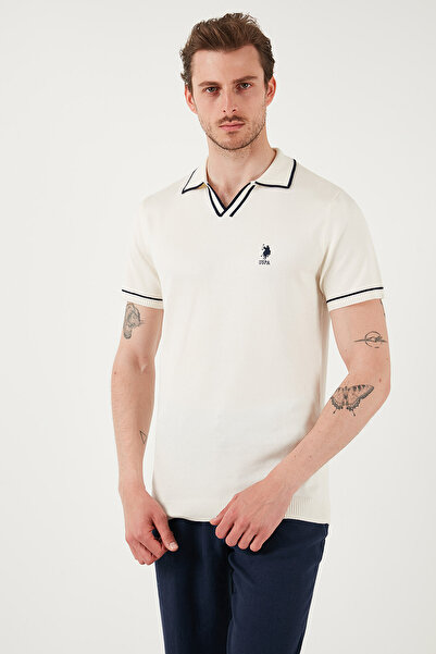 U.S. Polo Assn. U.S. Polo Logolu Slim Fit Polo Yaka Kısa Kollu Kazak Erkek KAZAK G081SZ0TK2100068