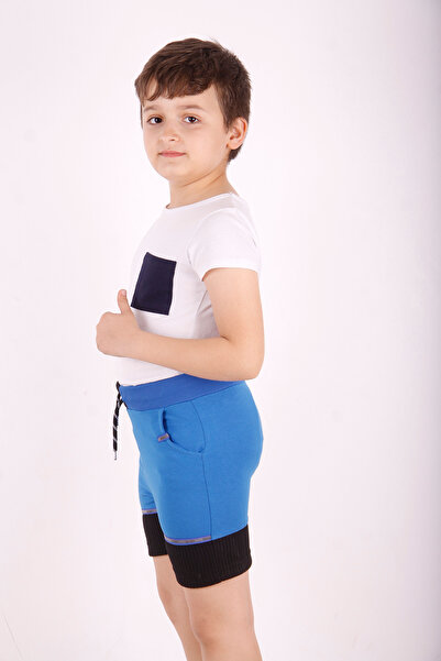 Toontoy Boy's Garnished Striped Sport Shorts