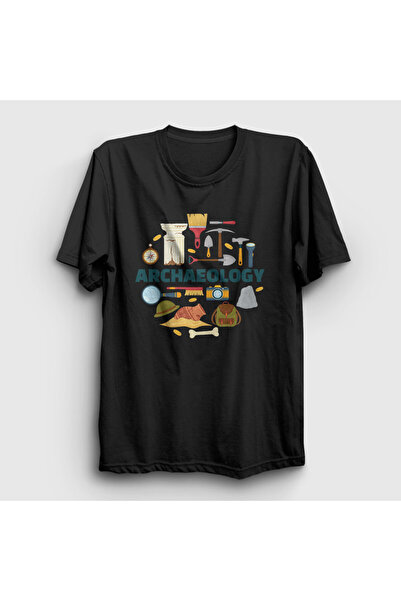 Presmono Unisex Siyah Archeology Hediye Arkeolog Arkeoloji T-Shirt 541438tt