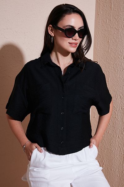 Lela Regular Fit Pocket Detailed Short Sleeve Shirt Shirt 6778568
