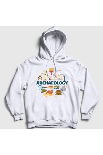 Presmono Unisex White Archaeology Δώρο Archaeologist Archaeology Φούτερ με κουκούλα 541523tt