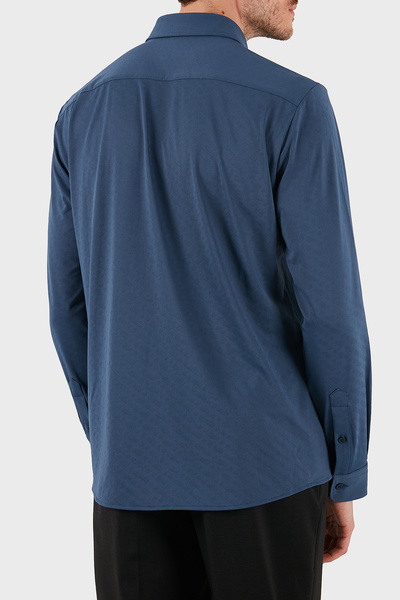 BOSS Logolu Streç Reagular Fit Düz Yaka Gömlek Erkek GÖMLEK 50533570 425