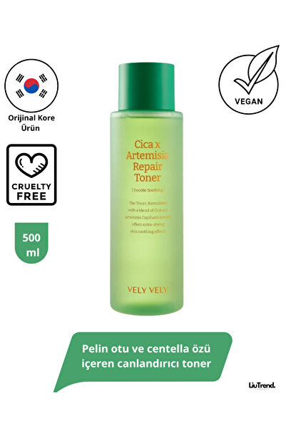 VELY VELY Cica X Artemisia Repair Toner 500 ml Pelin otu ve centella özü içer...