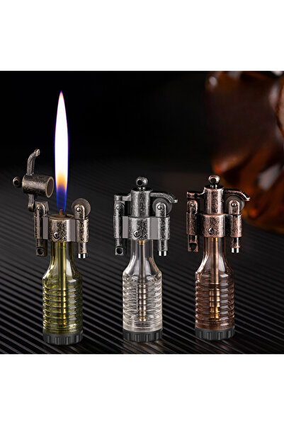 HobiShop Antika Görünümlü Sönmeyen Gazlı Lüx Çakmak