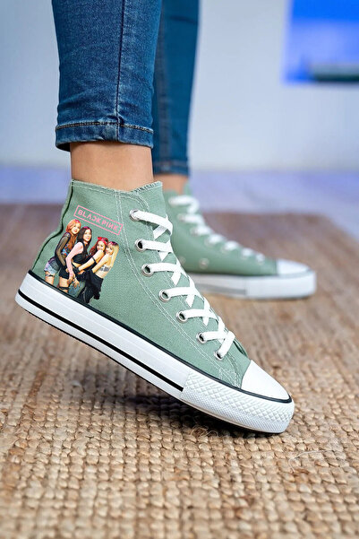 LEVENT ÖZCAN Παιδικά αθλητικά παπούτσια Mint Green Black Pink με στάμπα - Αθλ...