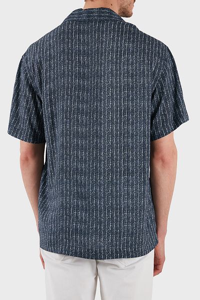 Emporio Armani Patterned Comfort Fit Apache Collar Short Sleeve Shirt Men's Shirt Em000593 Af12351 Fb183