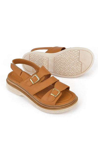 Ziya Жіночі сандалі з натуральною шкірою та підборами 1511020Z6122 Taba