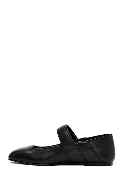 Derimod Women's Black Classic Leather Ballerinas 25Sfd140618
