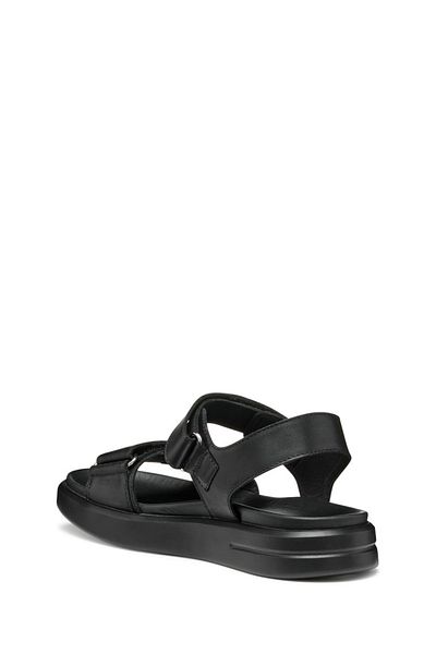 Geox Women's Black D Xand 2S E - Smo. Lea + Pear Strappy Leather Sandals D45PAE043AJC9B1G