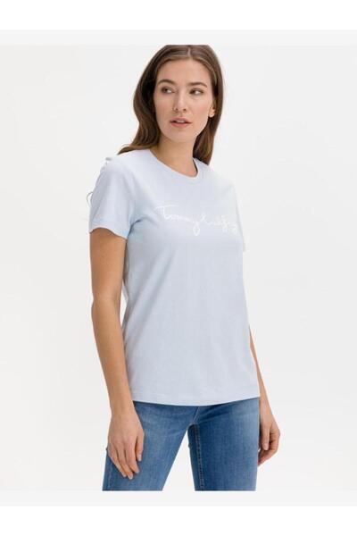 Tommy Hilfiger Map Crew Neck Women's Organic Cotton T-Shirt