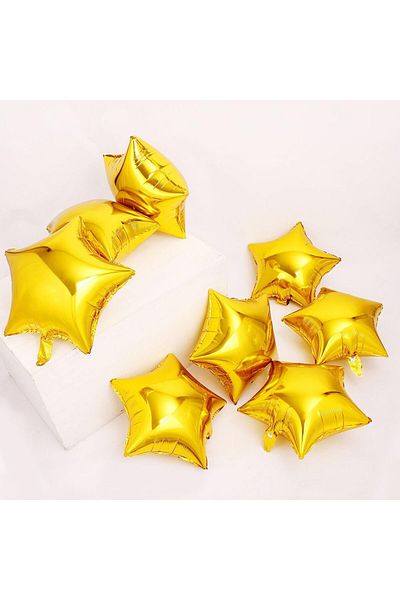 Party City Gold Star Foil Balloon Set 7pcs 25cm