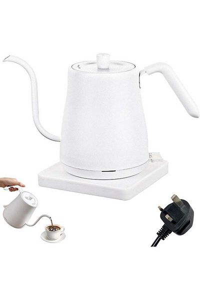 COOYA 0.8L Stainless Steel Electric Kettle,1000W,Fast Heating,Separate Lid,Gooseneck Shape,for Home&Office