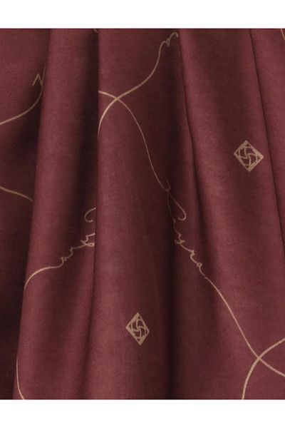 Kayra Special Series Monogram Shawl Bitter Brown