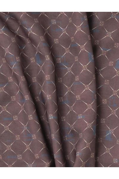 Kayra Monogram Patterned Shawl Bitter Brown