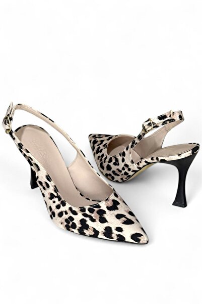yezy shoes Brown Leopard Patterned Women's High Heel Stiletto