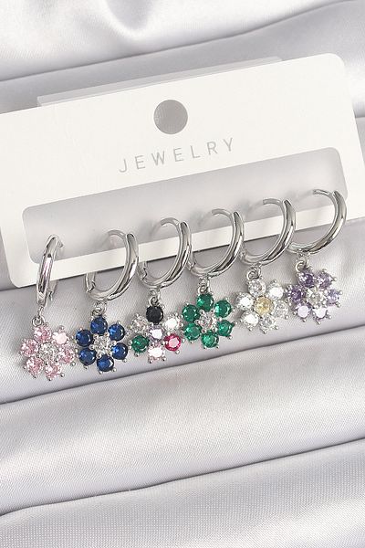 Skygo Silver Color Zircon Stone Women's Earring Set - Tj-Bkp10370
