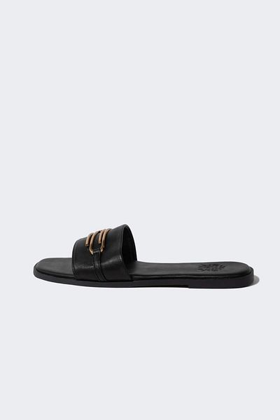DeFacto Women's Flat Sole Single Strap Faux Leather Slippers B8514Ax24Sm